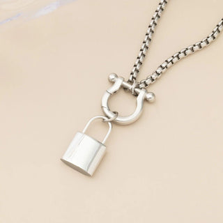 Lock Charm - silver studio 
