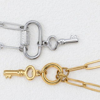 Key Charm- gold and silver studio 