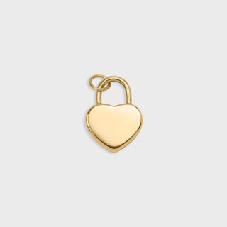 Heart Lock Charm- gold main
