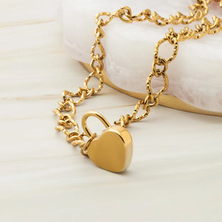 Heart Lock Charm- gold studio 