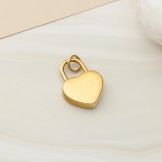 Heart Lock Charm- gold studio 