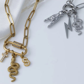Snake Charmer- gold and silver studio 