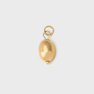 Coffee Bean Charm- gold main -- behind the charm 