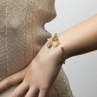 Coffee Bean Charm- gold model 