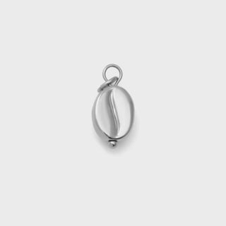 Coffee Bean Charm- silver main 