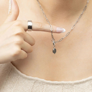Coffee Bean Charm- silver model 