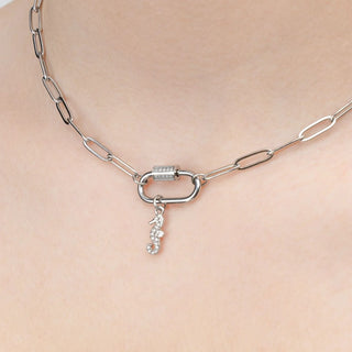 CZ Seahorse Charm- silver model 