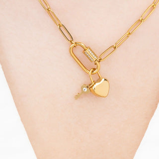 Heart Lock and Key Charm - Model