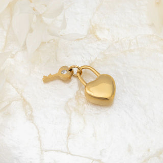 Heart Lock and Key Charm - Studio
