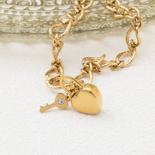 Heart Lock and Key Charm - Studio