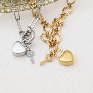 Heart Lock and Key Charm - Studio