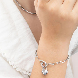 Heart Lock and Key Charm - Model