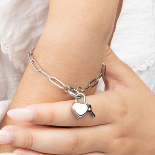 Heart Lock and Key Charm - Model