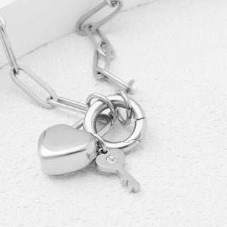 Heart Lock and Key Charm - Studio
