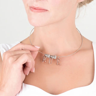 Silver Crystal Initial Charm