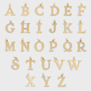 Gold Crystal Initial Charm