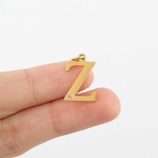 Gold Crystal Initial Charm