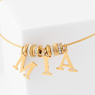 Gold Crystal Initial Charm