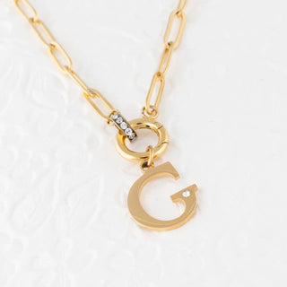 Gold Crystal Initial Charm