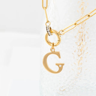Gold Crystal Initial Charm