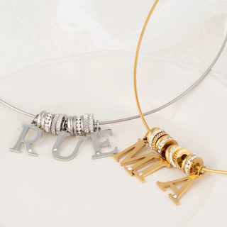 Gold Crystal Initial Charm