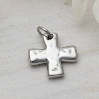 Textured Gold Cross Charm - Studio