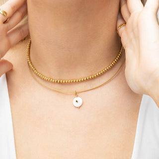 Glass Pearl with Stone Charm - Model