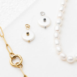 Glass Pearl with Stone Charm - Studio