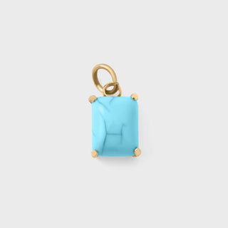 Emerald Cut Turquoise Charm- Main