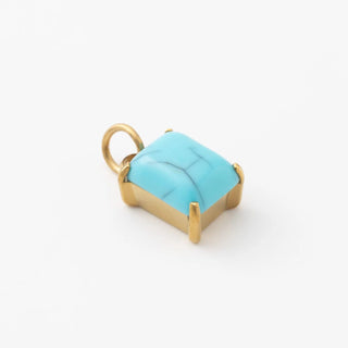 Emerald Cut Turquoise Charm- Studio