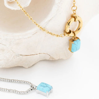 Emerald Cut Turquoise Charm- Studio