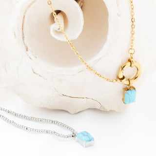 Emerald Cut Turquoise Charm- Studio