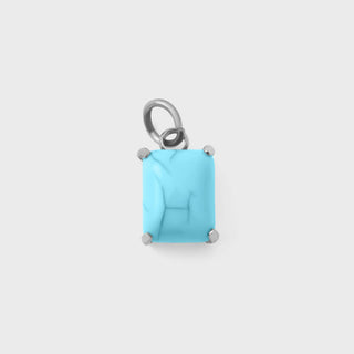 Emerald Cut Turquoise Charm- Main