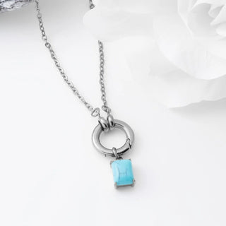 Emerald Cut Turquoise Charm- Studio