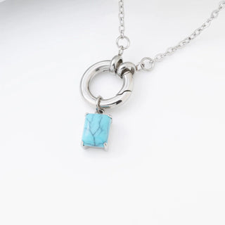 Emerald Cut Turquoise Charm- Studio