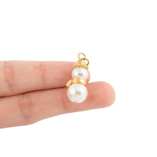 Pearl Snowman Charm