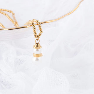 Pearl Snowman Charm