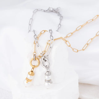 Pearl Snowman Charm