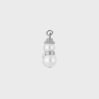 Pearl Snowman Charm
