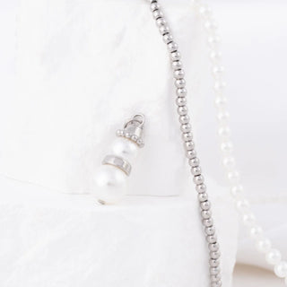 Pearl Snowman Charm