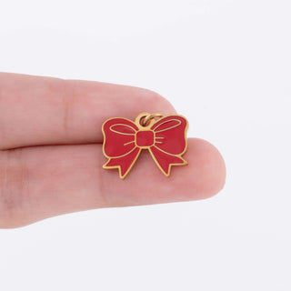 Red Bow Charm