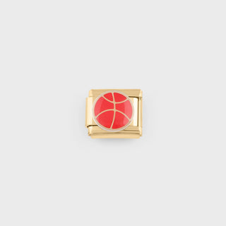 Basketball Italian Charm- gold main 