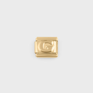 Gold Initial Italian Charm- main-G
