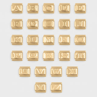 Gold Initial Italian Charm- main
