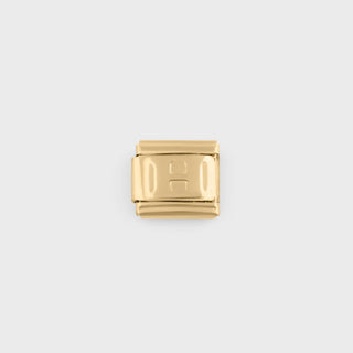 Gold Initial Italian Charm- main-H