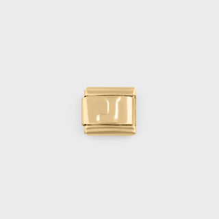 Gold Initial Italian Charm- main-J
