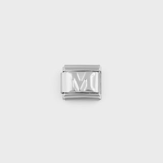 Silver Initial Italian Charm- main - m