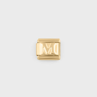 Gold Initial Italian Charm- main-M