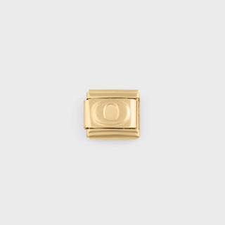 Gold Initial Italian Charm- main-O