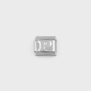 Silver Initial Italian Charm- main - p